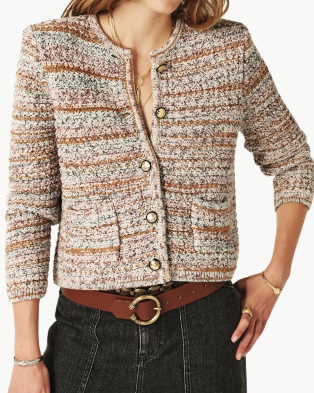 GUSPA CARDIGAN IN BEIGE