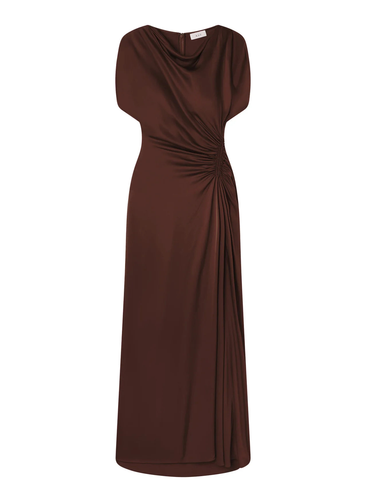 NADIA GOWN IN CHOCOLATE PLUM