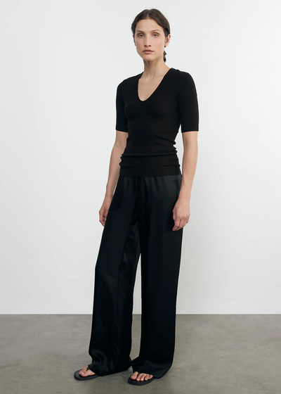 FLUID TWILL PANT IN BLACK