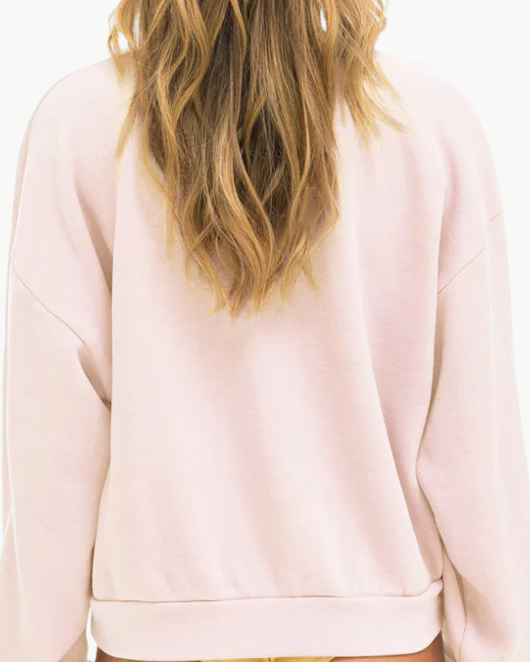 LOGO RELAXED CREW SWEATSHIRT IN LIGHT PINK