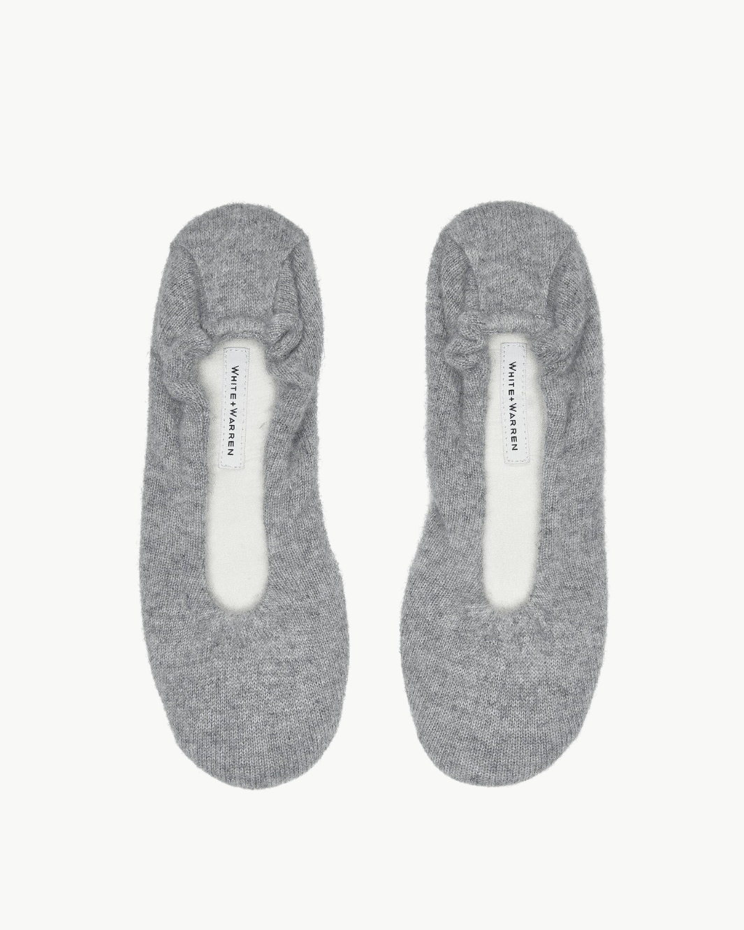 CASHMERE BALLET SLIPPER IN GREY HEATHER