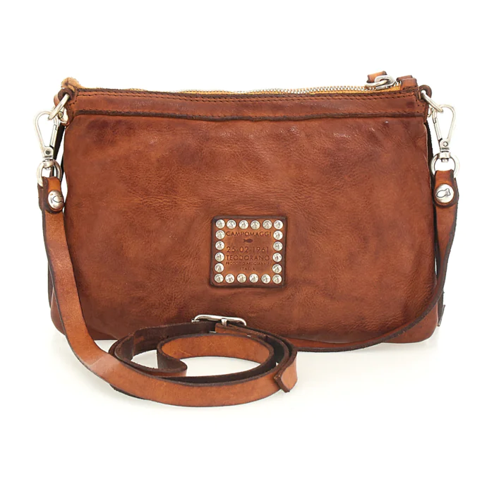 ZEFIRO SMALL POCHETTE IN COGNAC