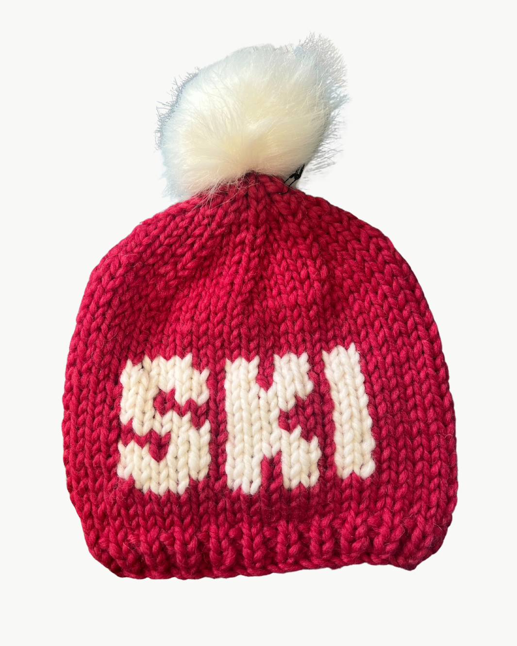 SKI TOQUE IN CRANBERRY/SNOW